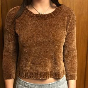 Brown Cropped Sweater